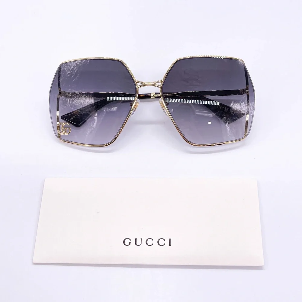 NEW GUCCI GG0817S 006 SQUARE WOMEN SUNGLASSES GUCCI GG0817S - Picture 9 of 10